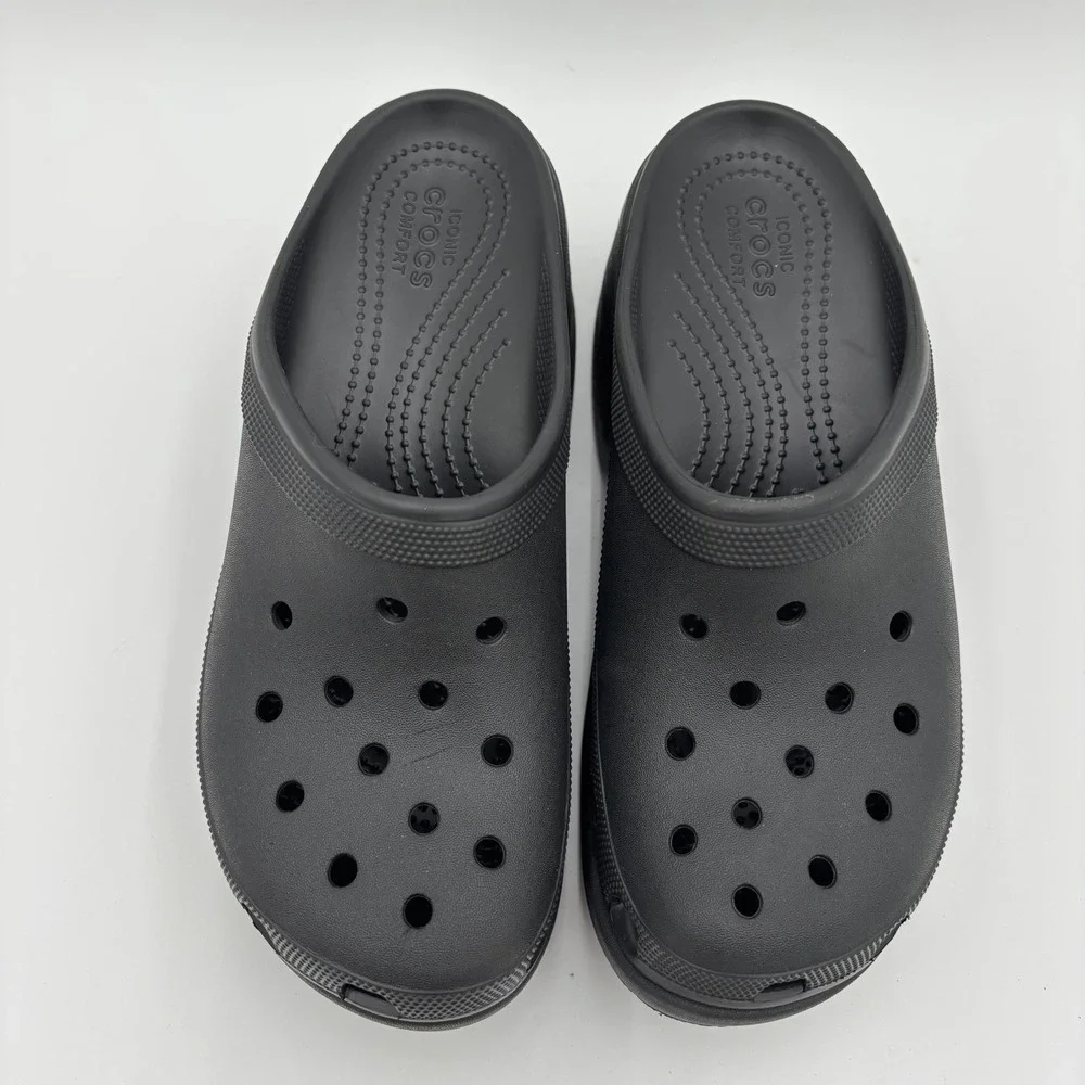 Crocs Siren Clog Shoes Womens Size 10 Black Platform Block Heel Chunky Y2K Bratz